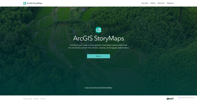 Security scan screenshot of https://storymaps.arcgis.com