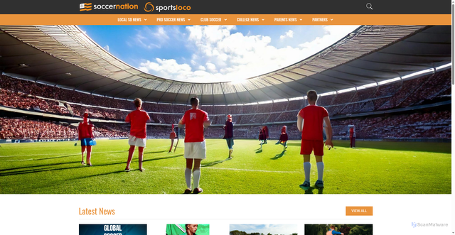 Security scan screenshot of https://soccernation.com/