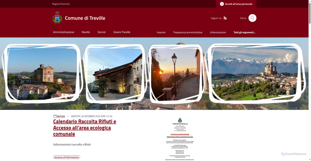 Security scan screenshot of https://www.comune.treville.al.it/