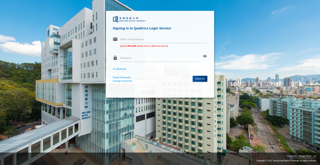 Security scan screenshot of https://hkbuchtl.qualtrics.com