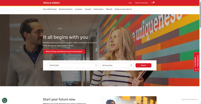 Security scan screenshot of https://wellsfargo.phusetechnology.dev/en/