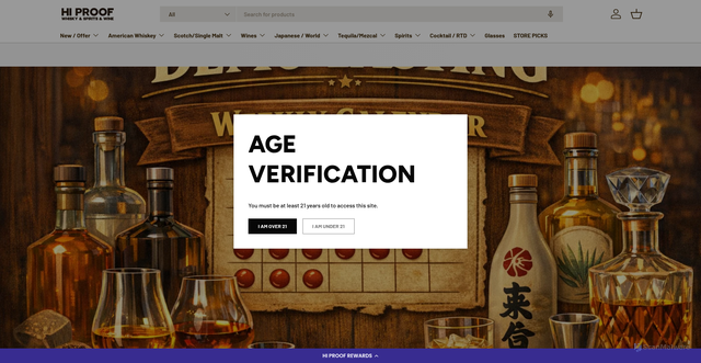 Security scan screenshot of https://www.hiproof.com