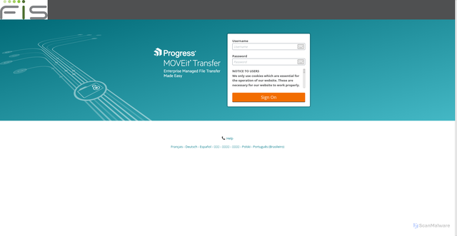 Security scan screenshot of https://sftbdc.fisglobal.com
