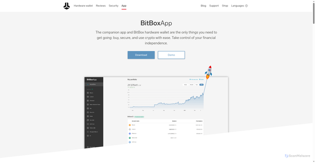 Security scan screenshot of https://href.li/?https://bitbox.swiss/app/