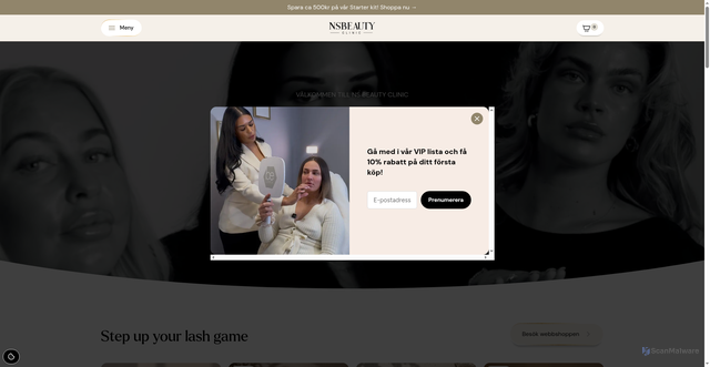 Security scan screenshot of https://nsbeauty.se