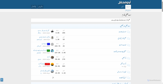 Security scan screenshot of https://www.urduweb.org