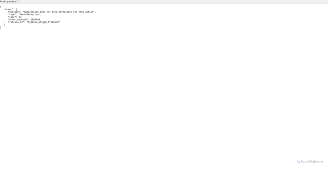 Security scan screenshot of https://graph.workplace.com/