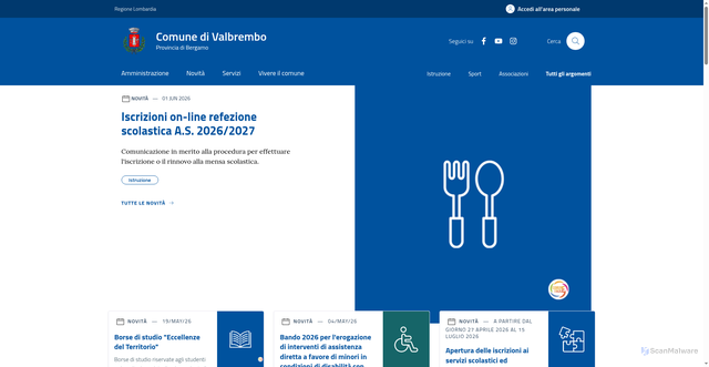 Security scan screenshot of https://www.comune.valbrembo.bg.it