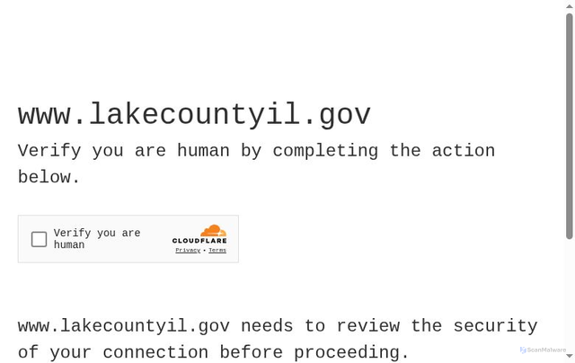 Security scan screenshot of https://www.lakecountyil.gov//