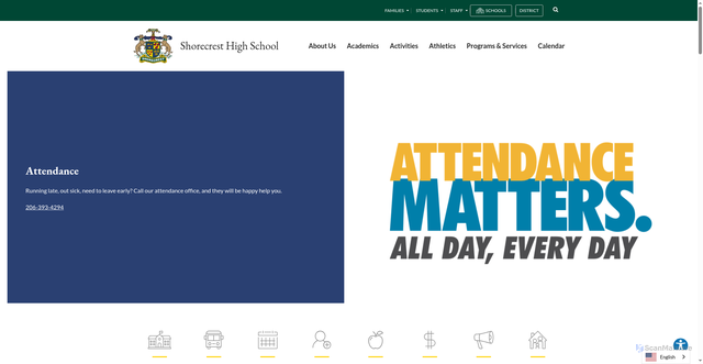 Security scan screenshot of https://shorecrest.ssd412.org/