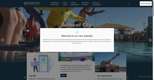 Security scan screenshot of https://www.bullheadcityaz.gov/