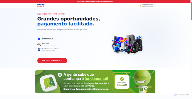 Security scan screenshot of https://leilaoseguro.vercel.app/leilaoseguro/index.html