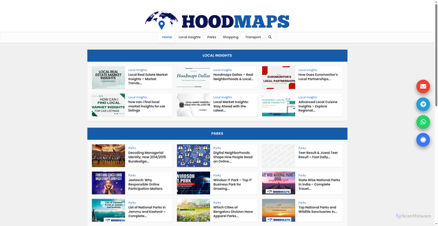 Security scan screenshot of https://hoodmaps.com.in