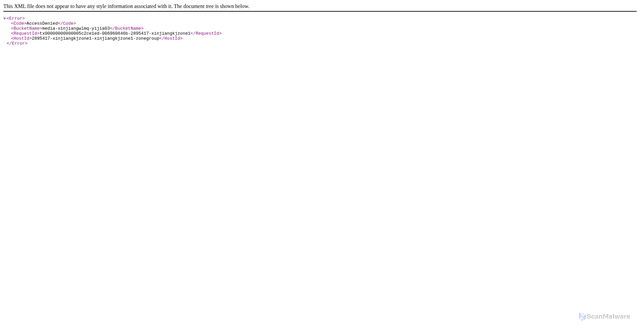 Security scan screenshot of https://media-xinjiangwlmq-yijia03.xj2oss.xstore.ctyun.cn