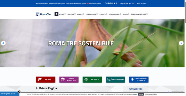 Security scan screenshot of https://www.uniroma3.it