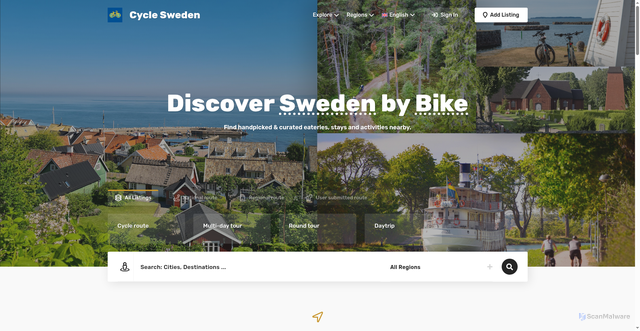 Security scan screenshot of https://cyclesweden.se