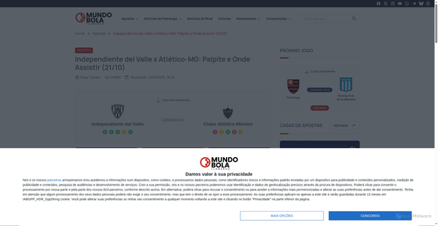 Security scan screenshot of https://fla.mundobola.com/palpites/2047162/independiente-del-valle-x-atletico-palpite-onde-assistir/