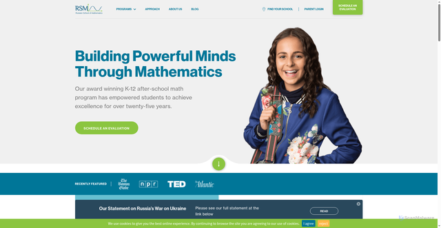 Security scan screenshot of https://russianschool.com