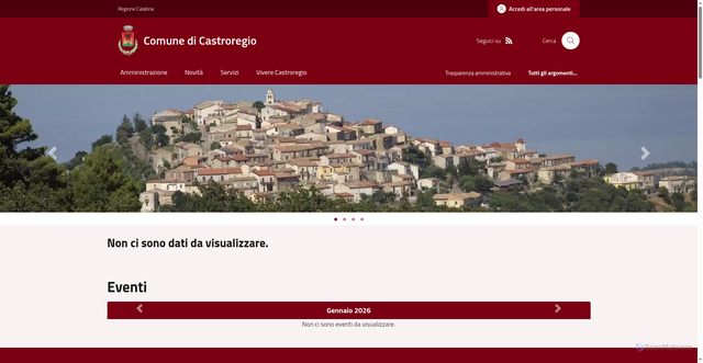 Security scan screenshot of https://www.comune.castroregio.cs.it/