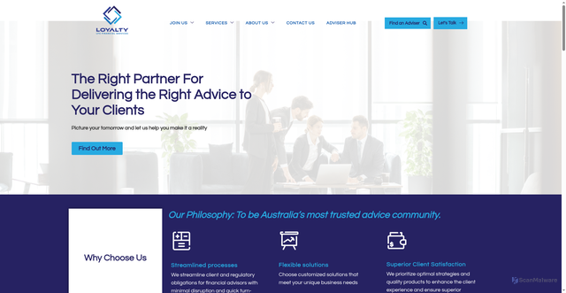 Security scan screenshot of https://www.loyaltyfinancial.com.au/
