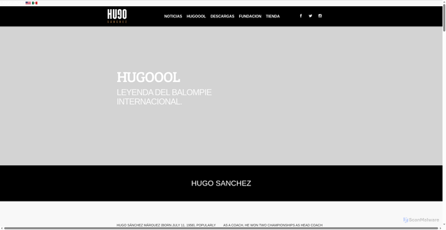 Security scan screenshot of http://www.hugosanchez.org/hugo.html