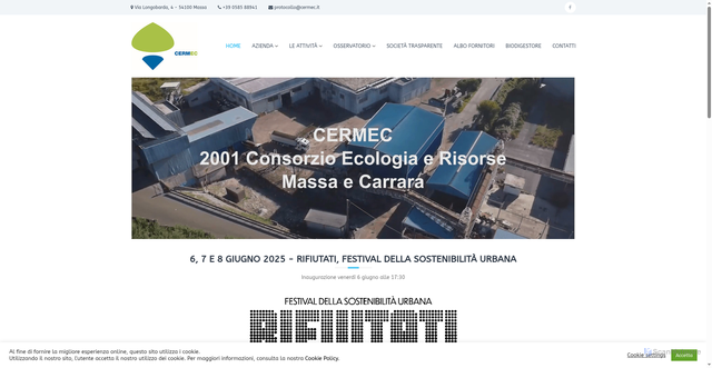 Security scan screenshot of https://www.cermec.it/