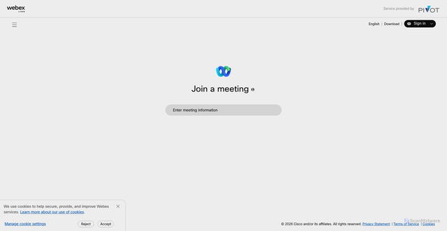 Security scan screenshot of https://cobbcounty.webex.com