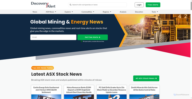 Security scan screenshot of https://discoveryalert.com.au