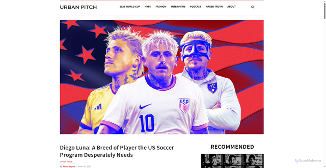 Security scan screenshot of https://urbanpitch.com/diego-luna-a-breed-of-player-the-us-soccer-program-desperately-needs/