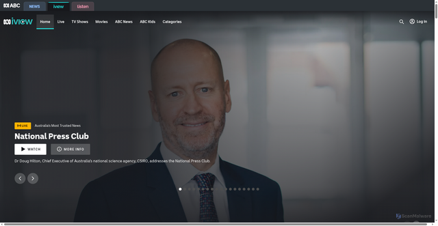 Security scan screenshot of https://cdn.iview.abc.net.au