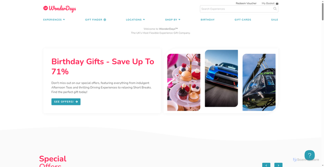 Security scan screenshot of https://wonderdays.co.uk