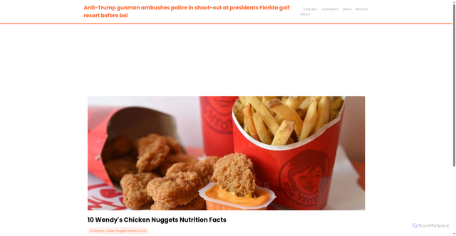 Security scan screenshot of https://ceritamodernstories-dpkbqqgk6sp8.edgeone.app/10-wendys-chicken-nuggets-nutrition-facts.html