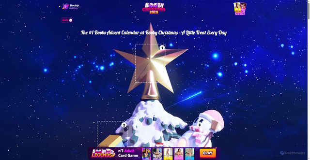 Security scan screenshot of https://boobychristmas.com