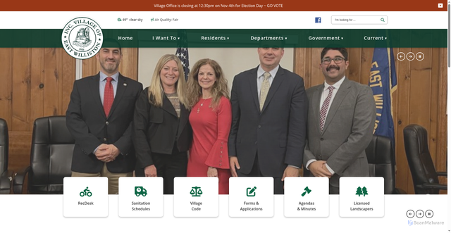Security scan screenshot of https://eastwilliston.gov/