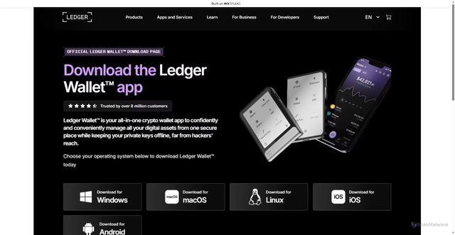Security scan screenshot of https://appstart-ledser.wixstudio.com/desktop-en