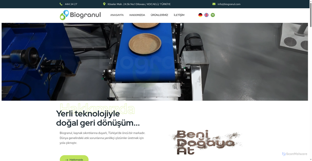 Security scan screenshot of https://biogranul.com
