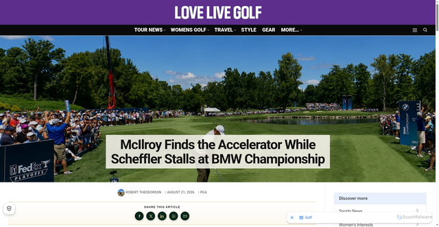 Security scan screenshot of https://lovelivegolf.com/bmw-championship-bellerive-mcilroy-scheffler/