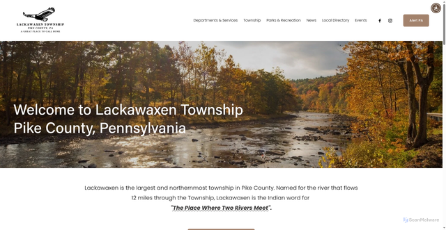 Security scan screenshot of https://www.lackawaxentownshippa.gov/