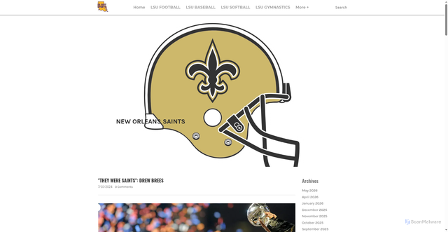 Security scan screenshot of https://www.dabootsports.com/new-orleans-saints/they-were-saints-drew-brees