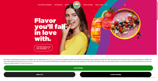 Security scan screenshot of https://www.sunsetgrown.com/