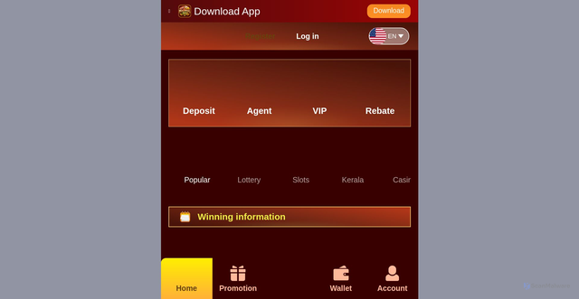 Security scan screenshot of https://www.malamal365game4.com/