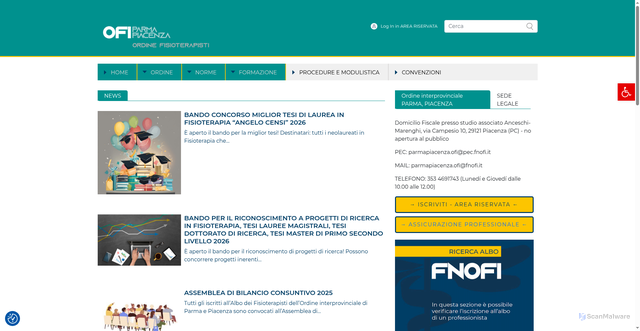 Security scan screenshot of https://www.fnofi.it/ofi-parma/