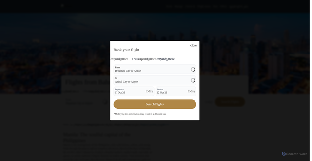 Security scan screenshot of https://www.etihad.com/en/flights/flights-from-bahrain-to-manila