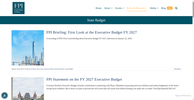 Security scan screenshot of https://fiscalpolicy.org/category/policy-research/tax-budget/state-budget