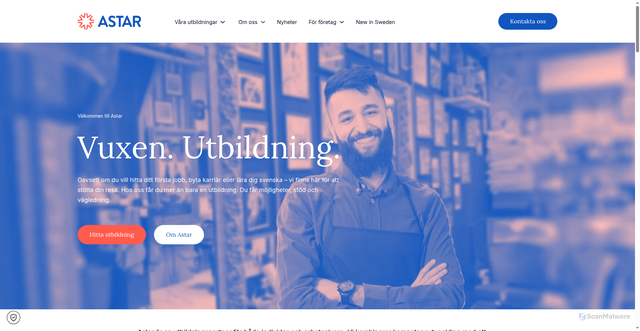 Security scan screenshot of https://astar.se/