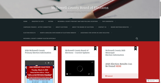 Security scan screenshot of https://mcdowellcountyncboe.gov/