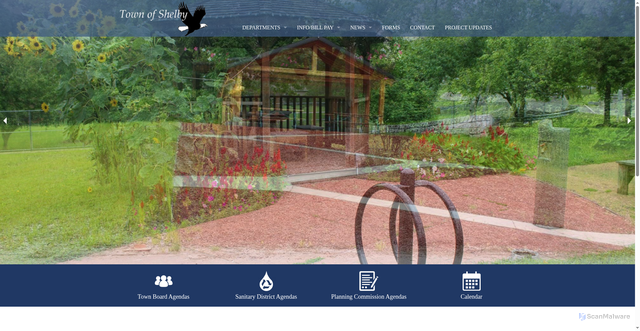 Security scan screenshot of https://townofshelbywi.gov/