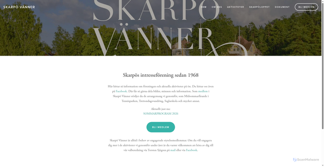 Security scan screenshot of https://xn--skarpvnner-v5a8s.se