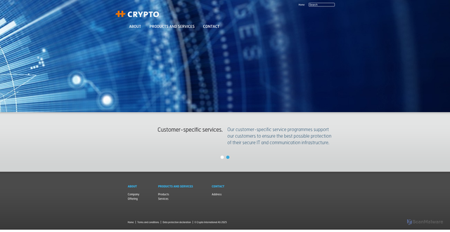 Security scan screenshot of https://crypto.ch/en
