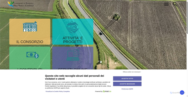 Security scan screenshot of https://www.emiliacentrale.it/